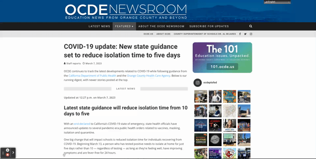  OCDE Newsroom link