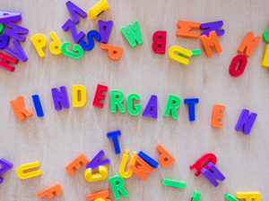 Letters spelling out Kindergarten  