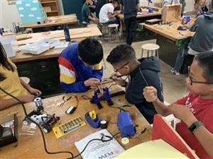 Students working on NATCAR